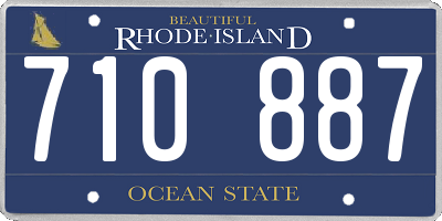 RI license plate 710887