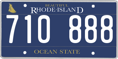 RI license plate 710888