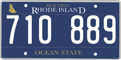 RI license plate 710889