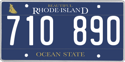 RI license plate 710890