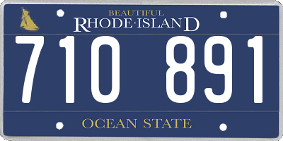 RI license plate 710891