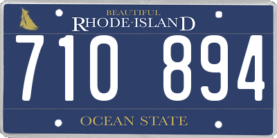 RI license plate 710894