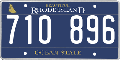RI license plate 710896
