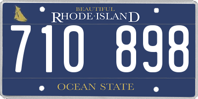 RI license plate 710898
