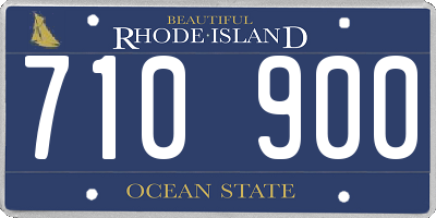 RI license plate 710900