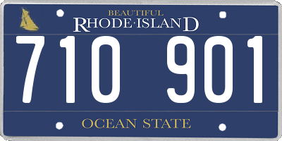 RI license plate 710901