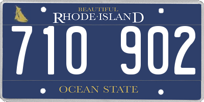 RI license plate 710902