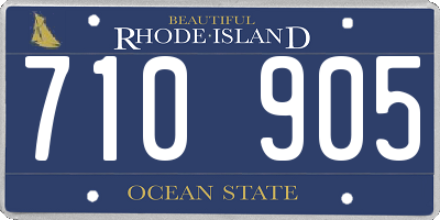RI license plate 710905