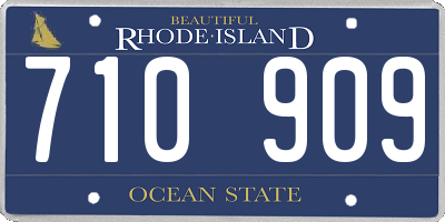 RI license plate 710909