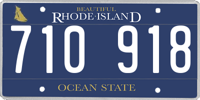 RI license plate 710918
