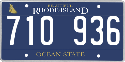 RI license plate 710936