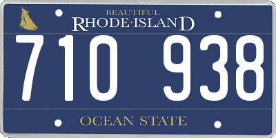 RI license plate 710938