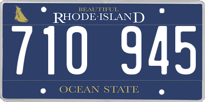 RI license plate 710945