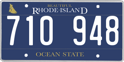 RI license plate 710948