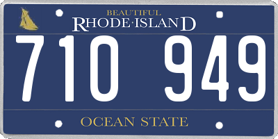 RI license plate 710949