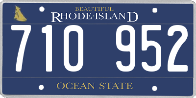 RI license plate 710952
