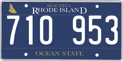 RI license plate 710953
