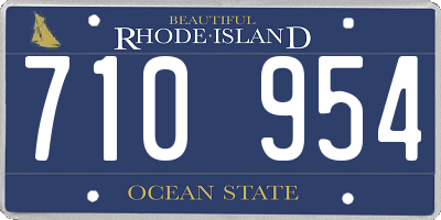RI license plate 710954