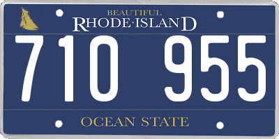 RI license plate 710955