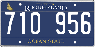 RI license plate 710956