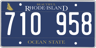 RI license plate 710958