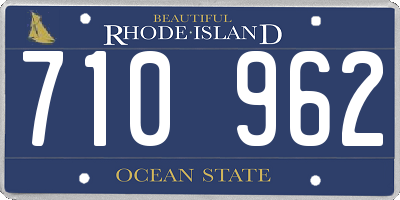 RI license plate 710962