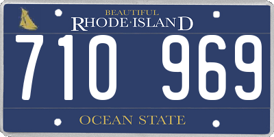 RI license plate 710969