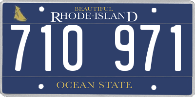 RI license plate 710971
