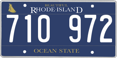 RI license plate 710972