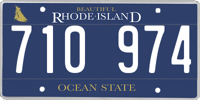 RI license plate 710974