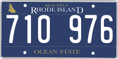 RI license plate 710976