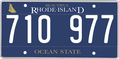 RI license plate 710977