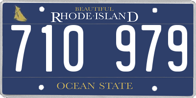 RI license plate 710979