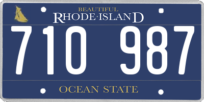 RI license plate 710987