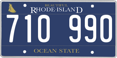 RI license plate 710990