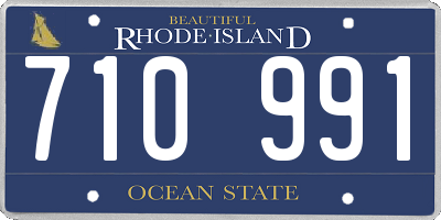 RI license plate 710991