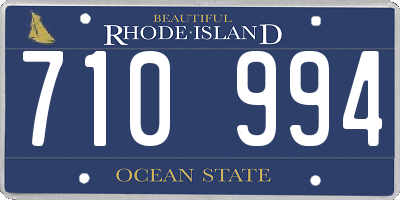 RI license plate 710994