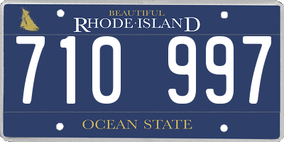 RI license plate 710997