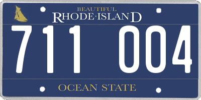 RI license plate 711004