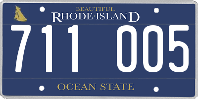 RI license plate 711005