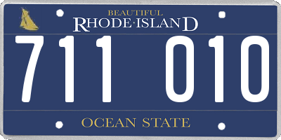RI license plate 711010