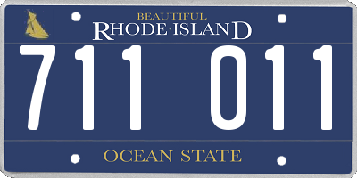 RI license plate 711011