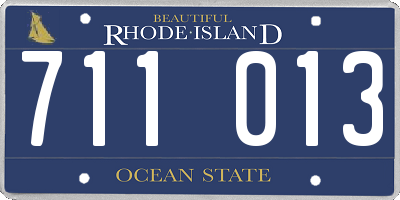 RI license plate 711013