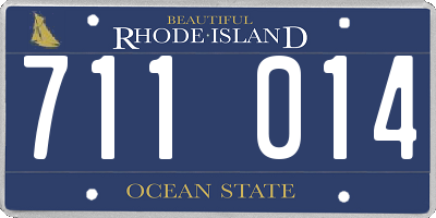 RI license plate 711014