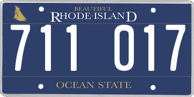 RI license plate 711017