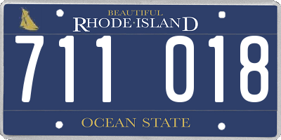 RI license plate 711018