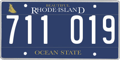 RI license plate 711019
