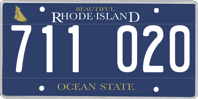 RI license plate 711020