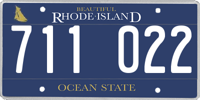 RI license plate 711022
