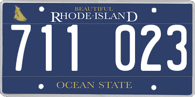 RI license plate 711023